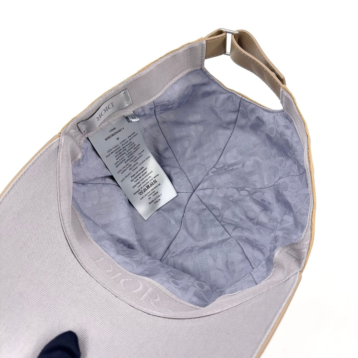 Dior Cactus Jack Leather Cotton Pink Beige Hat Silver — view 6