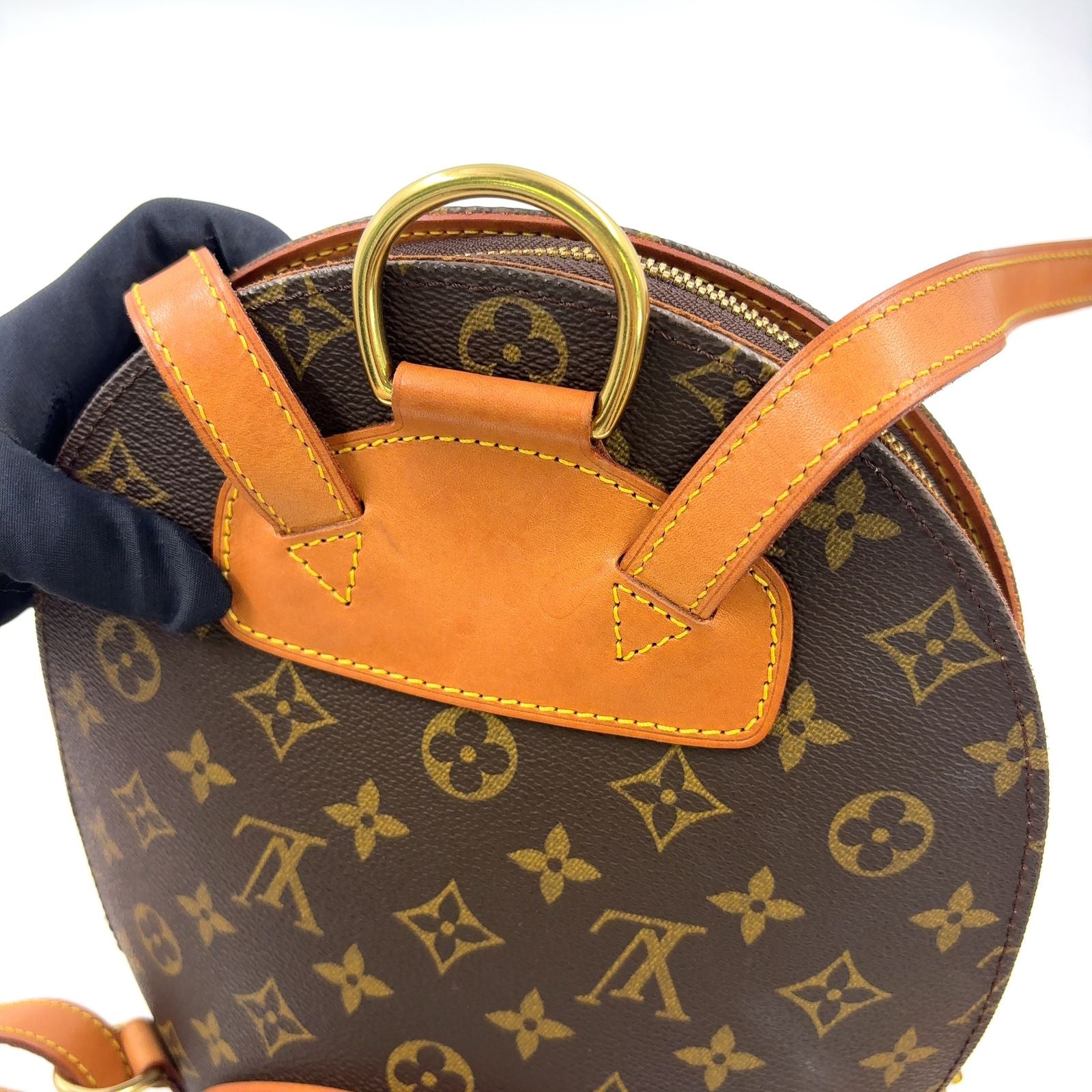 Louis Vuitton Ellipse Sac a Dos Monogram Leather Brown Light Backpack Gold — view 7