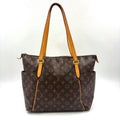 Louis Vuitton Totally MM Monogram Leather Brown Light Tote Bag Gold