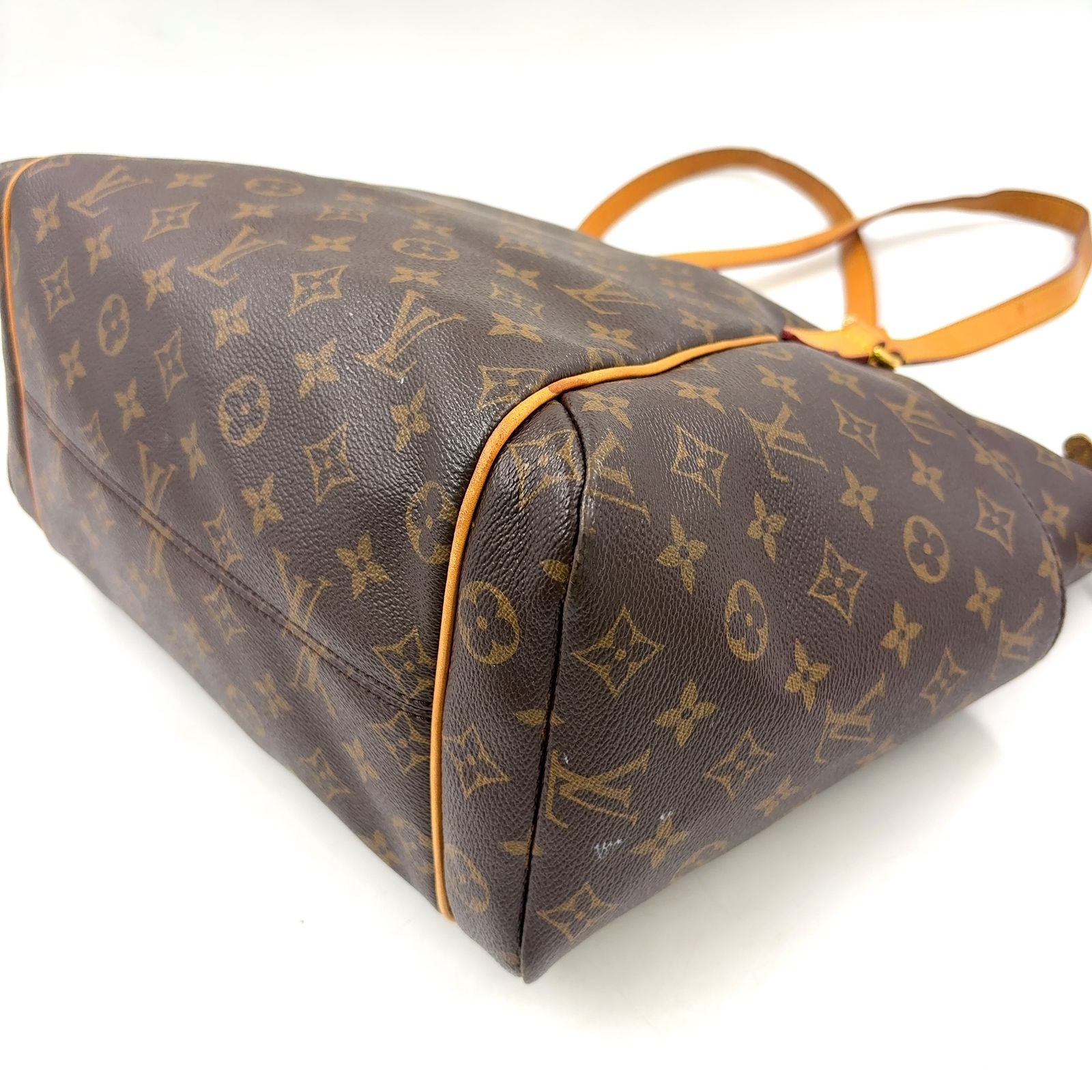 Louis Vuitton Totally MM Monogram Leather Brown Light Tote Bag Gold — view 8