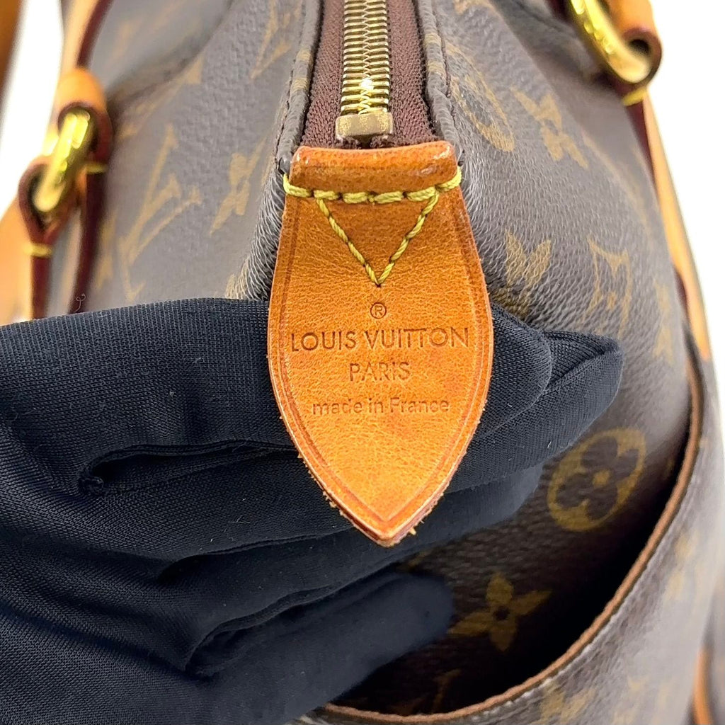 Louis Vuitton Totally MM Monogram Leather Brown Light Tote Bag Gold — view 4