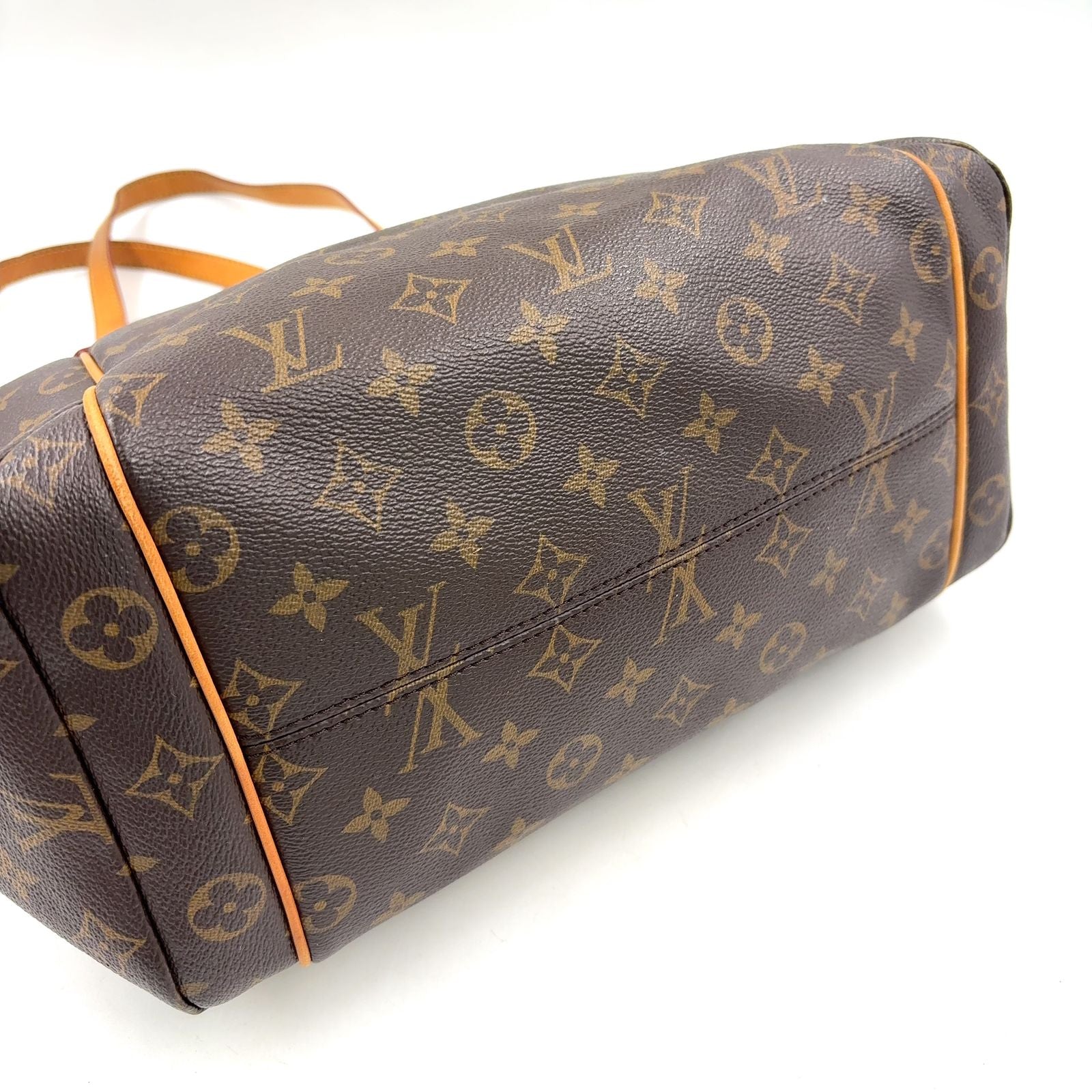 Louis Vuitton Totally MM Monogram Leather Brown Light Tote Bag Gold — view 7