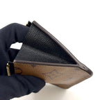 Louis Vuitton Card Case Romy Coin Purse Leather Brown Black Gold — view 8