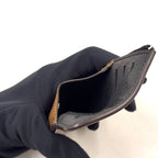 Louis Vuitton Card Case Romy Coin Purse Leather Brown Black Gold — view 7
