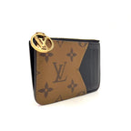 Louis Vuitton Card Case Romy Coin Purse Leather Brown Black Gold — view 2
