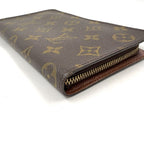 Louis Vuitton Porto Monnaie Zip Monogram Leather Brown Round Zippy Wallet Gold — view 5
