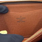 Louis Vuitton Porto Monnaie Zip Monogram Leather Brown Round Zippy Wallet Gold — view 4