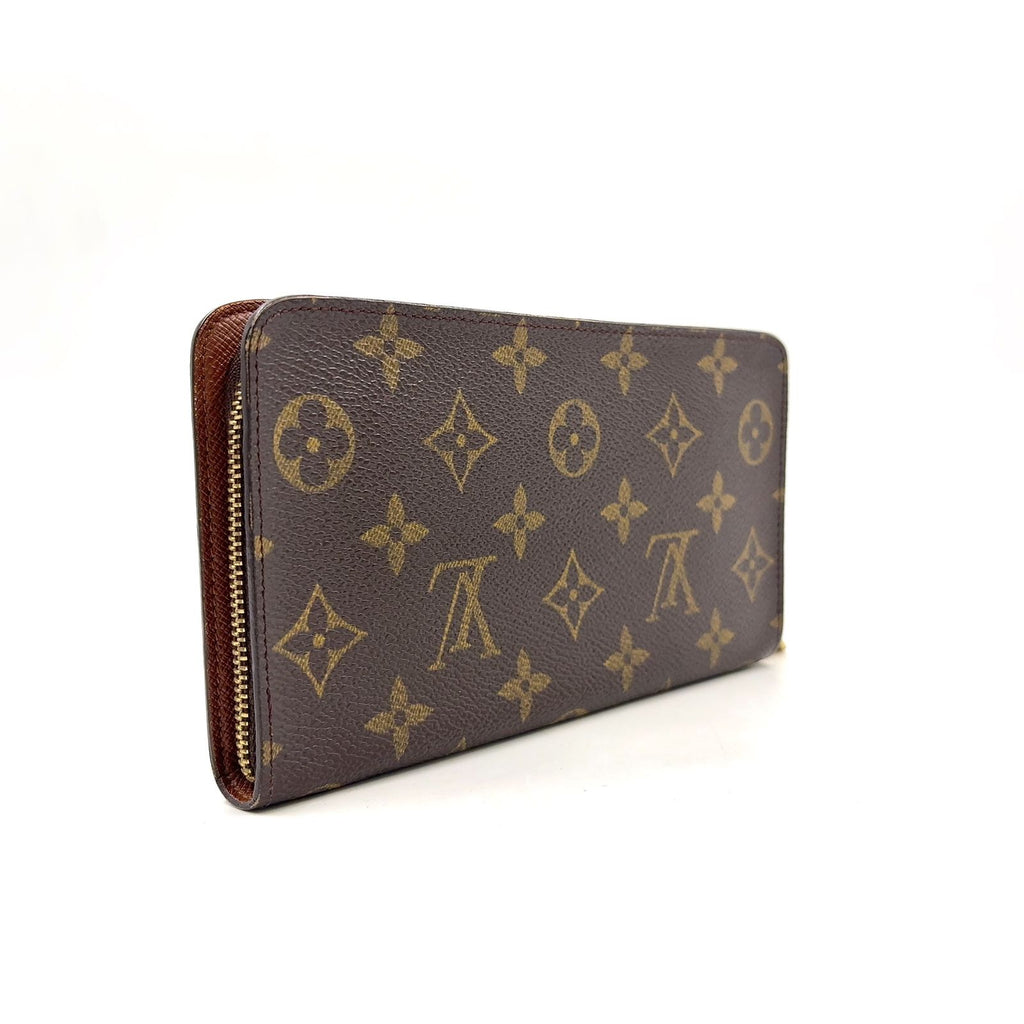Louis Vuitton Porto Monnaie Zip Monogram Leather Brown Round Zippy Wallet Gold — view 2
