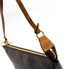 Louis Vuitton Pochette Accessoires Monogram Leather Brown Light Handbag Gold — view 5