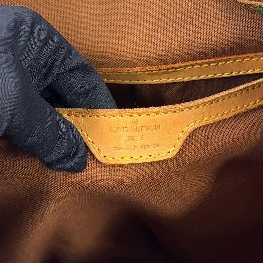 Louis Vuitton Montsouris GM Monogram Leather Brown Light Backpack Gold — view 4