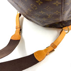 Louis Vuitton Montsouris GM Monogram Leather Brown Light Backpack Gold — view 5