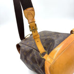 Louis Vuitton Montsouris GM Monogram Leather Brown Light Backpack Gold — view 6
