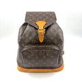 Louis Vuitton Montsouris GM Monogram Leather Brown Light Backpack Gold