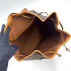 Louis Vuitton Montsouris GM Monogram Leather Brown Light Backpack Gold — view 3