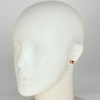 Hermes Mini Pop H Earrings H Logo Metal Pink — view 4