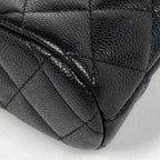 Chanel Shoulder Bag CC Logo Caviar Leather Black — view 3