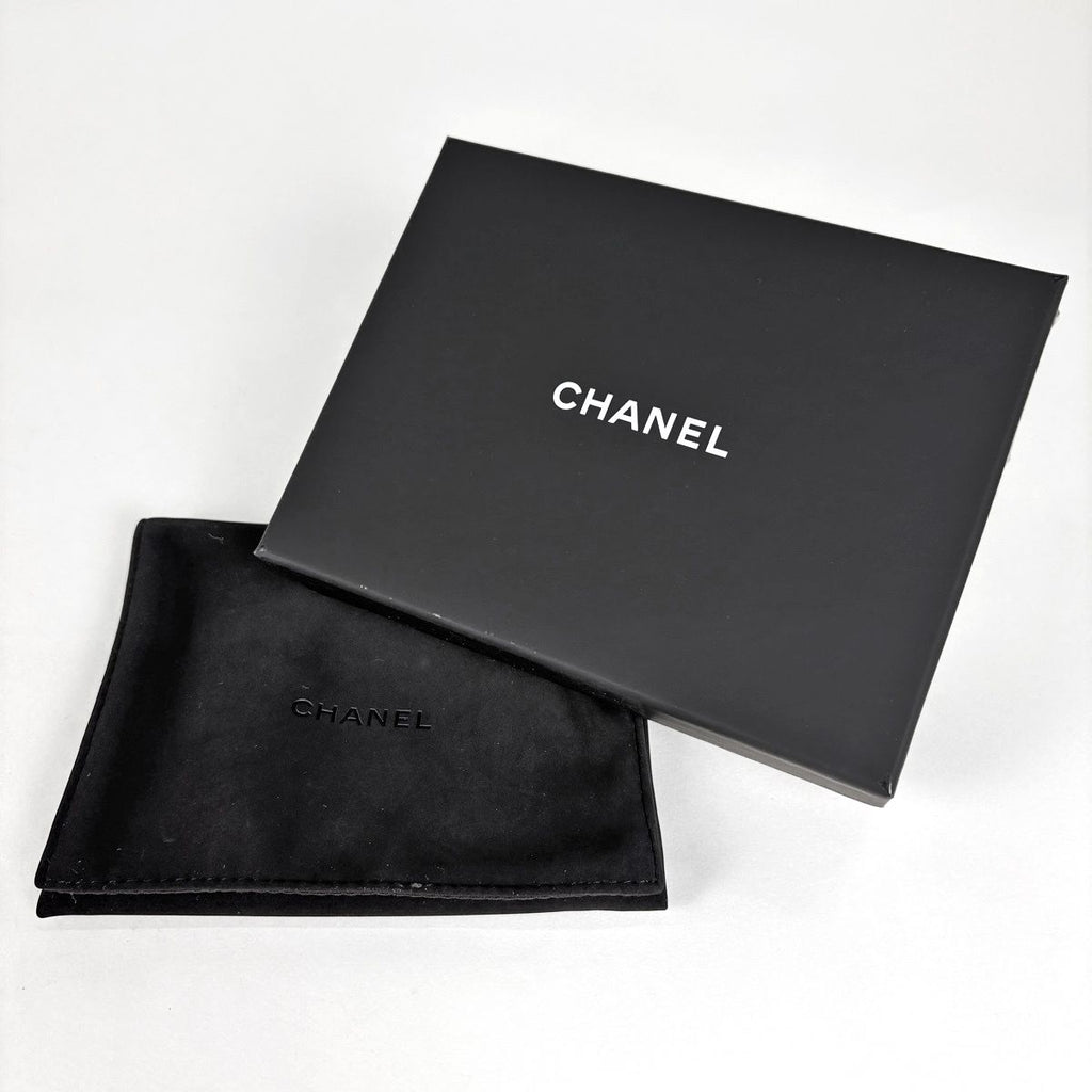 Chanel Card Case CC Logo Quilted Coin Purse Caviar Leather Light Blue — view 8