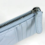 Chanel Card Case CC Logo Quilted Coin Purse Caviar Leather Light Blue — view 5