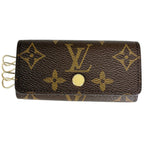 Louis Vuitton Multicles 4 Key Case Key Hook Key Holder Monogram Brown