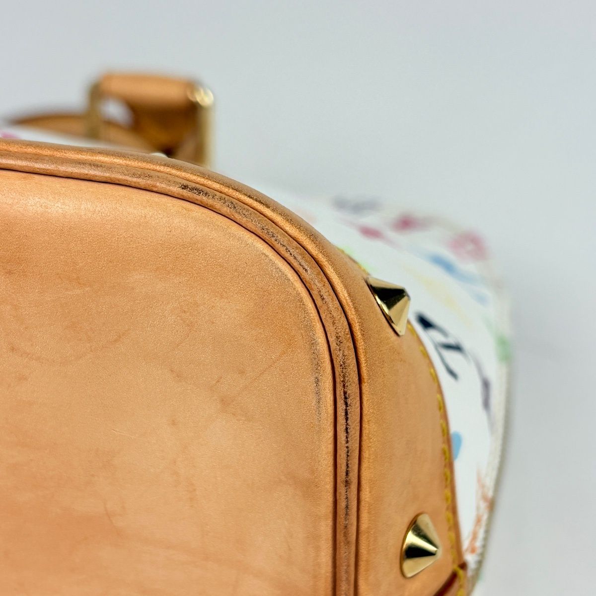Louis Vuitton Alma Handbag Monogram Multicolor Blanc — view 3