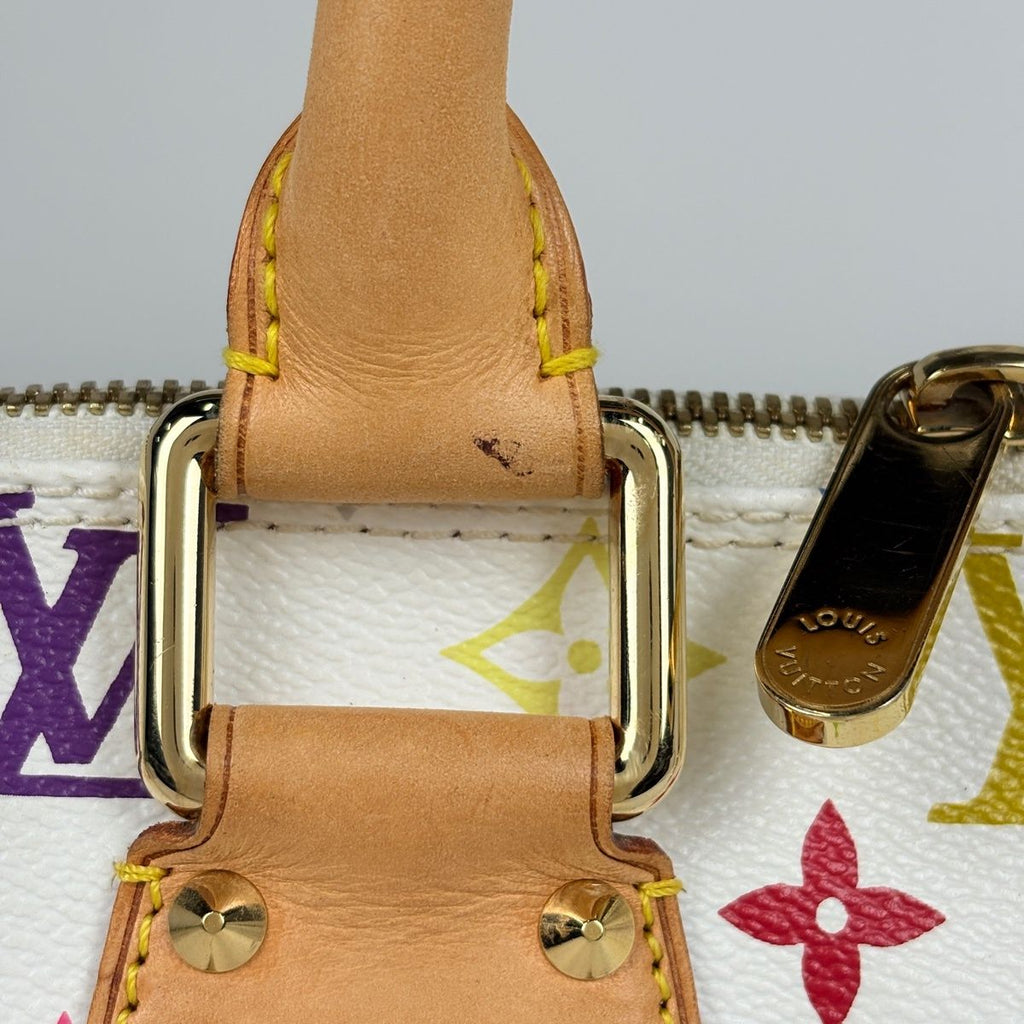 Louis Vuitton Alma Handbag Monogram Multicolor Blanc — view 5