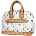 Louis Vuitton Alma Handbag Monogram Multicolor Blanc