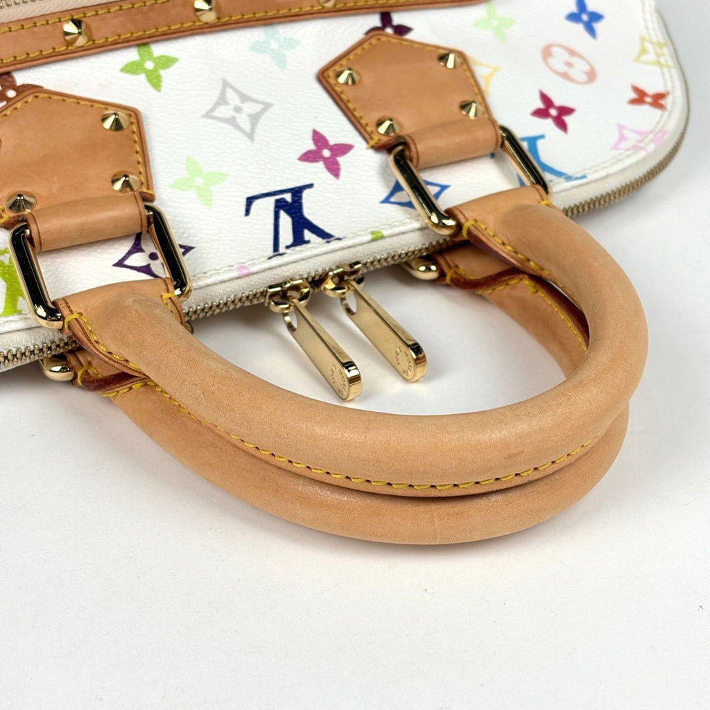 Louis Vuitton Alma Handbag Monogram Multicolor Blanc — view 6