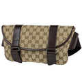 Gucci Belt Bag GG Pattern Waist Canvas Beige Brown