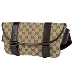 Gucci Belt Bag GG Pattern Waist Canvas Beige Brown