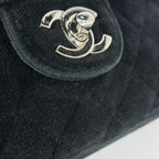 Chanel Backpack CC Logo Quilted Velour Black — view 4