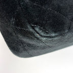 Chanel Backpack CC Logo Quilted Velour Black — view 3