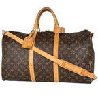 Louis Vuitton Keepall Bandouliere 50 Boston Bag Monogram Brown