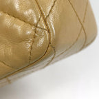 Chanel Mini Quilted Shoulder Bag CC Logo Single Flap Leather Beige — view 3