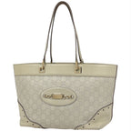 Gucci Tote Bag Guccissima GG Pattern Leather White