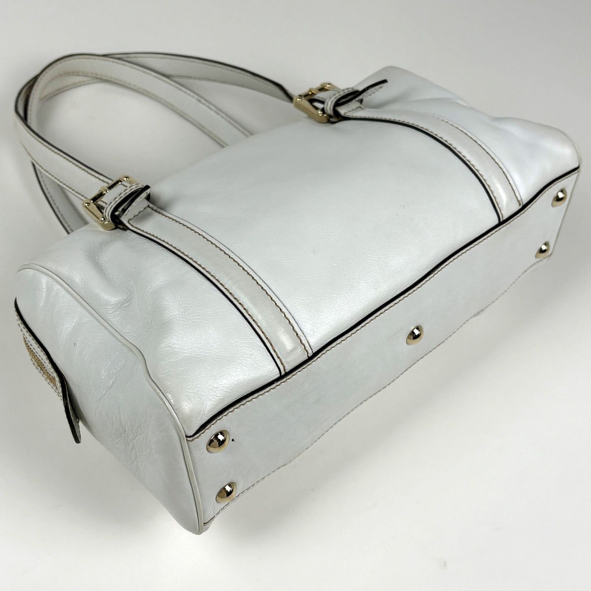 Gucci Handbag GG Logo Interlocking G Leather White — view 2