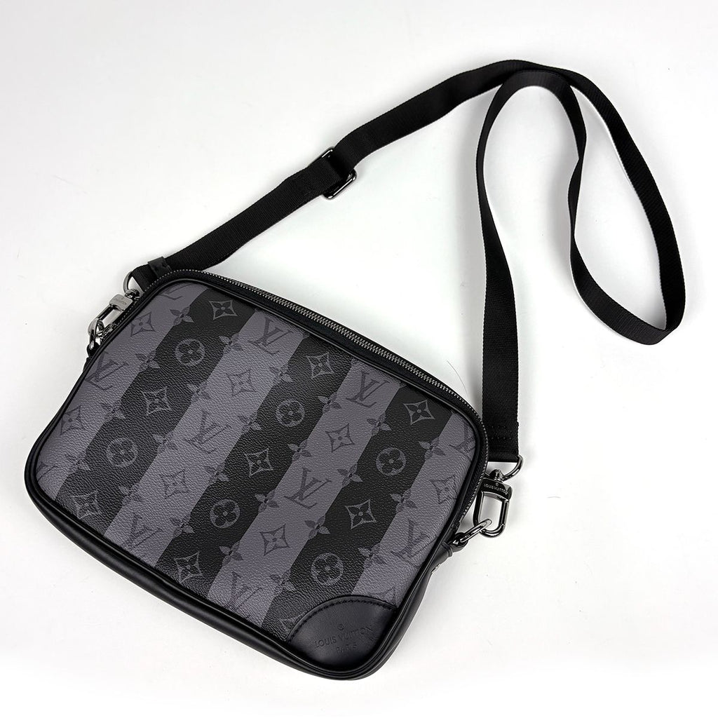 Louis Vuitton Modular Backpack Monogram Stripe 2-Way Eclipse Black Gray — view 7