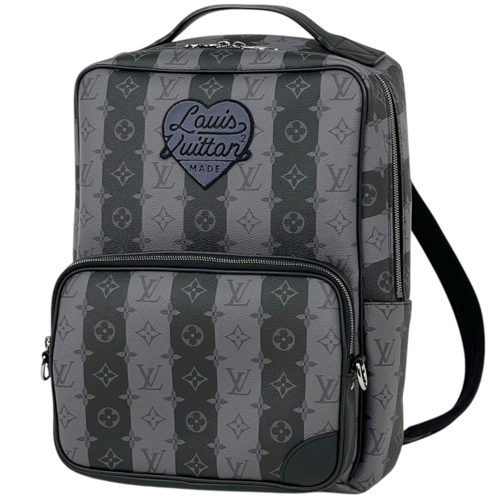 Louis Vuitton Modular Backpack Monogram Stripe 2-Way Eclipse Black Gray