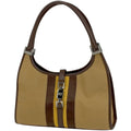 Gucci Handbag Jackie Line Sherry Web Canvas Brown Yellow