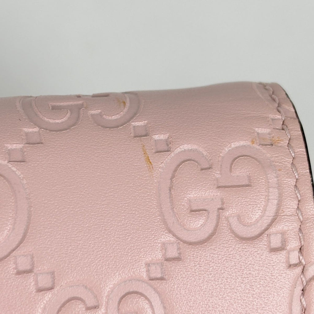 Gucci Wallet Guccissima Linea Cat Bifold Leather Pink — view 5