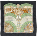Hermes Carre 90 Gloired Alexandre Scarf Alexander's Glory Silk Black Multicolor