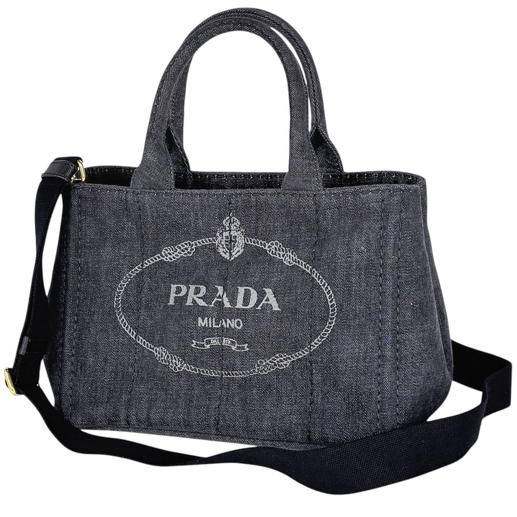 Prada Tote Bag Canapa Canvas Nero