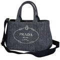 Prada Tote Bag Canapa Canvas Nero