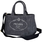 Prada Tote Bag Canapa Canvas Nero