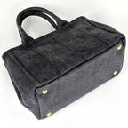Prada Tote Bag Canapa Canvas Nero — view 2
