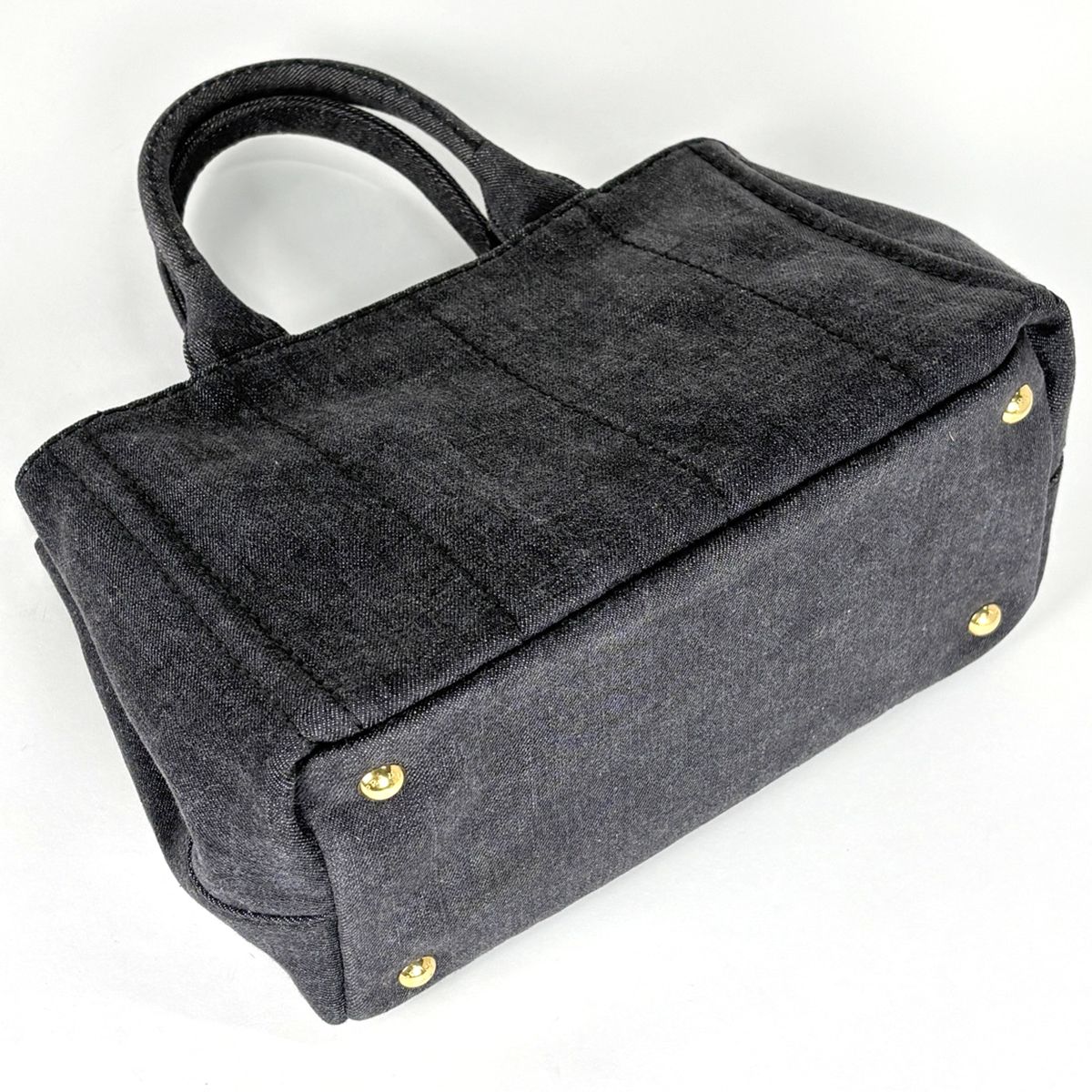 Prada Tote Bag Canapa Canvas Nero — view 2