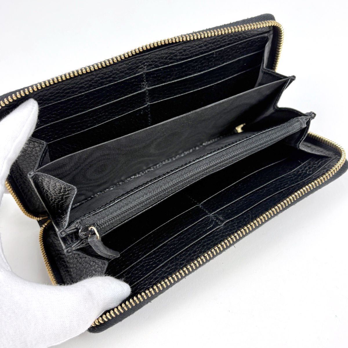 Gucci Wallet GG Marmont Beige Black — view 7