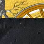 Hermes Carre 90 L'hiver en Poste Scarf Winter Mail Carriage Silk Black — view 5