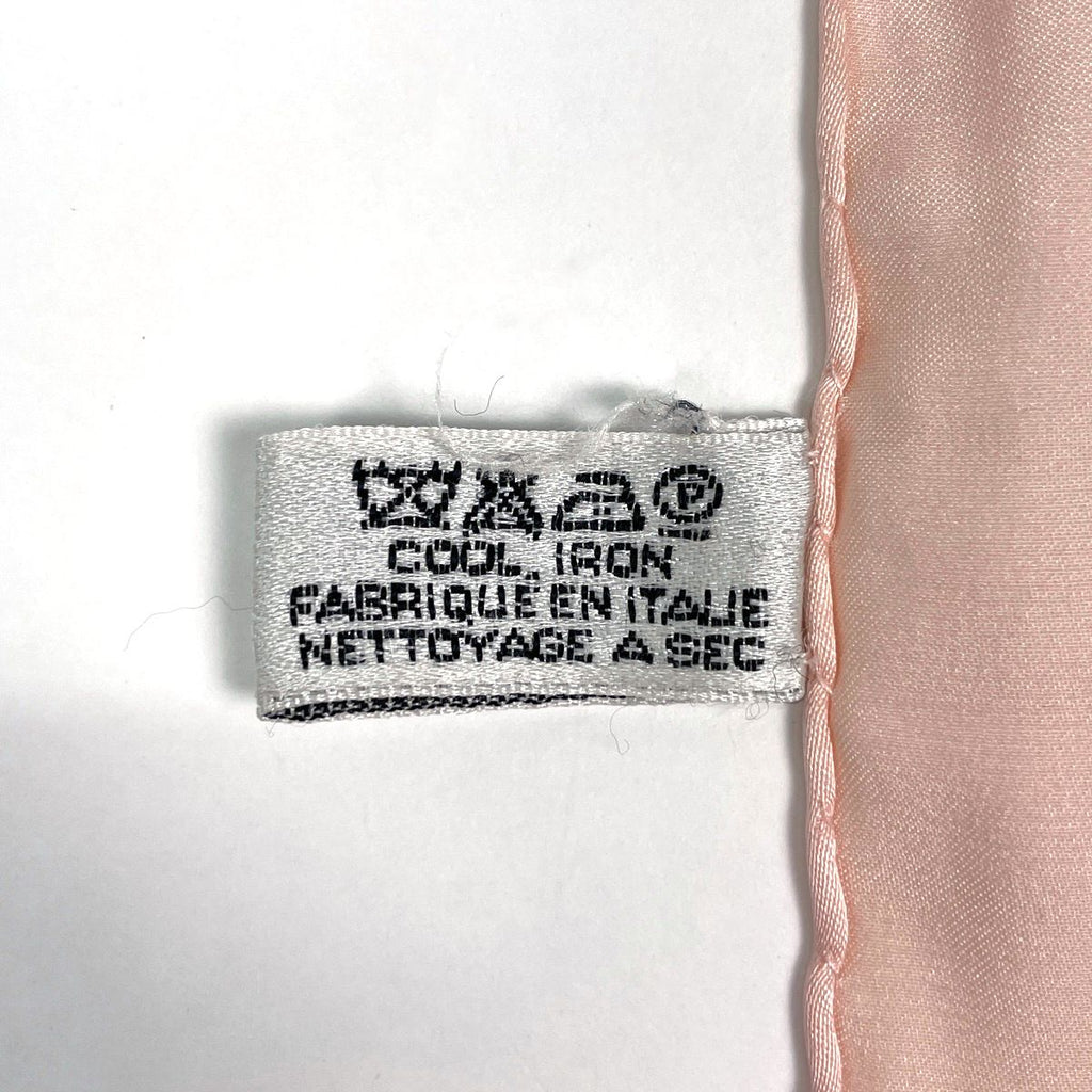 Chanel Scarf CC Logo Camellia Silk Pink Multicolor — view 3