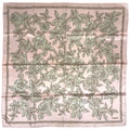 Chanel Scarf CC Logo Camellia Silk Pink Multicolor