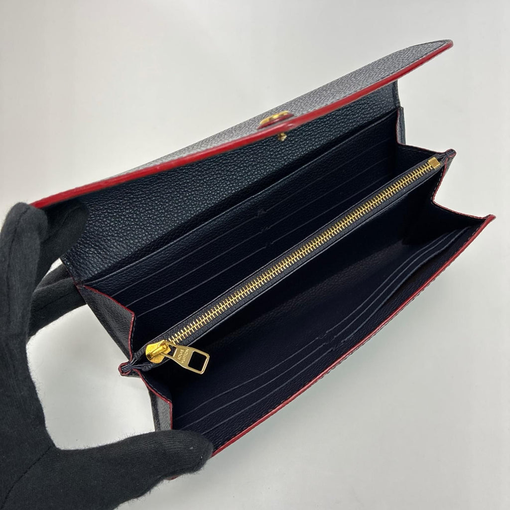Louis Vuitton Bifold Wallet Portefeuille Sarah Navy — view 6